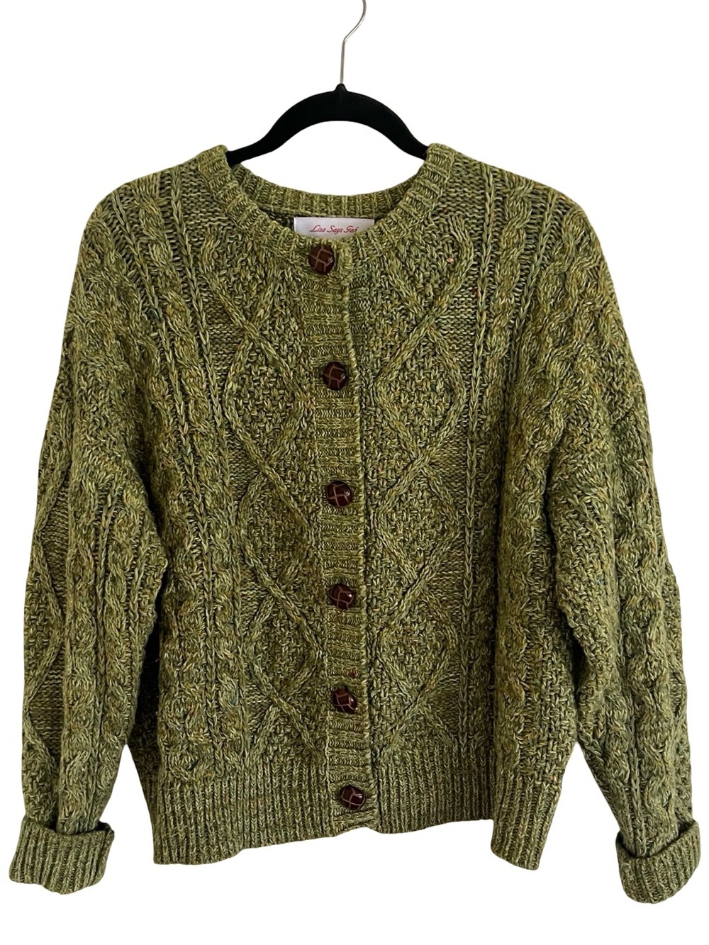 Lisa Says Gah Green Shari Cardigan M/L